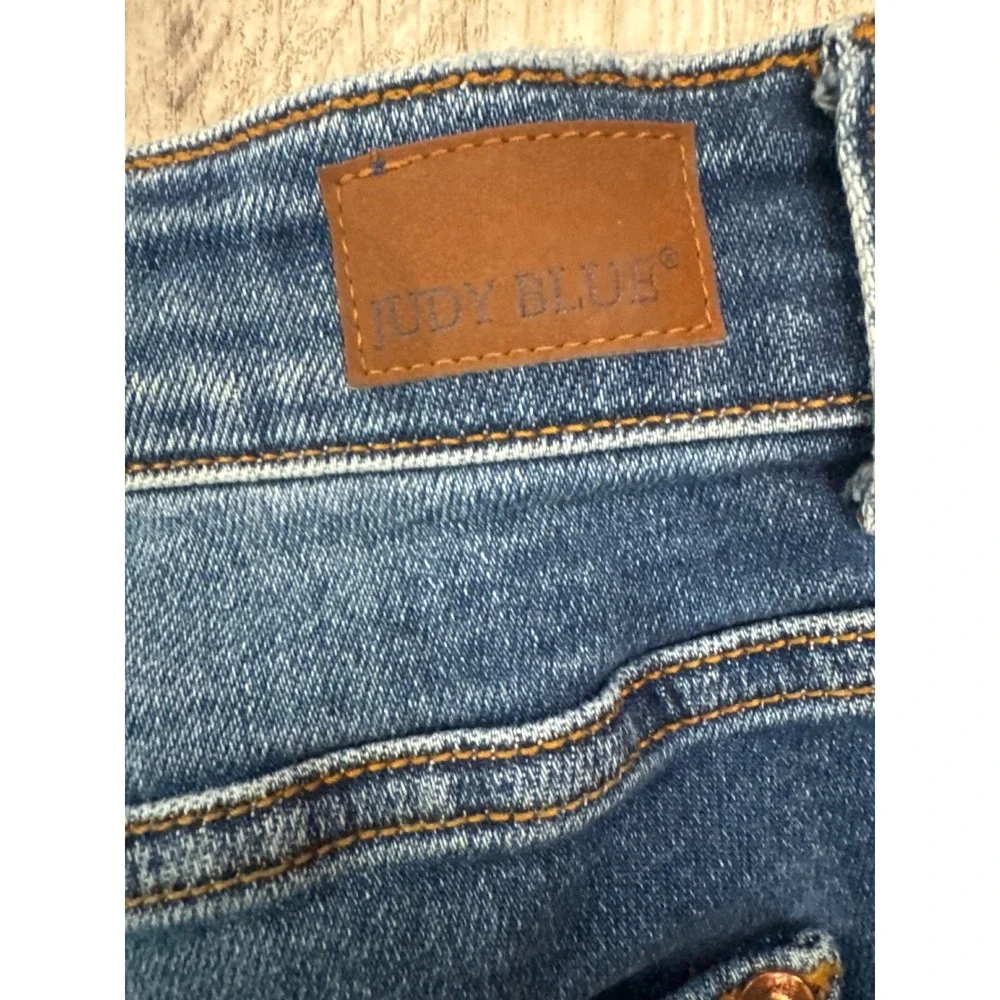Judy Blue Slim Fit High Rise Dark Wash Distressed Hem Jeans 18W